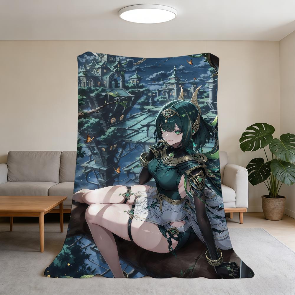 characters Blanket Super Warm Comfortable Nefer Game Plush Throw Genshin Blanket Child Impact Home Sofa New Bedroom Gift