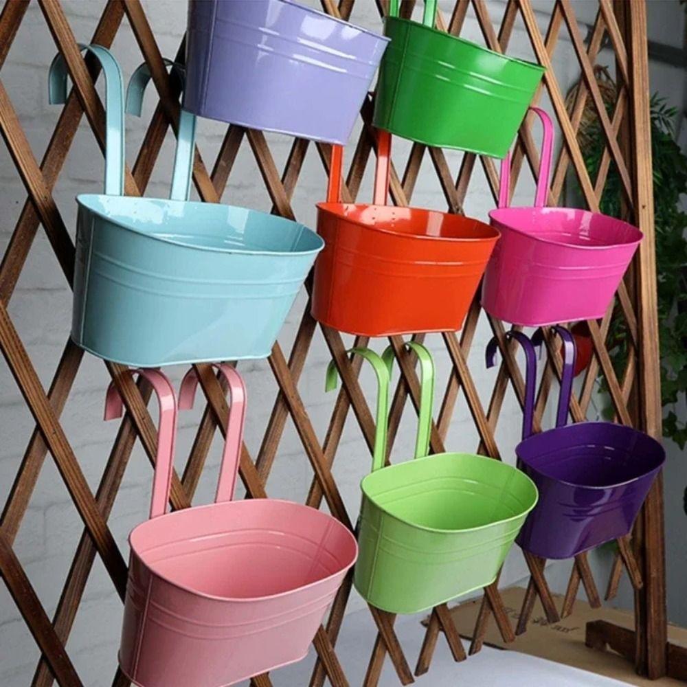 Self Watering Hanging Basket Plant Storage Holder Solid Color Lazy Flower Pot