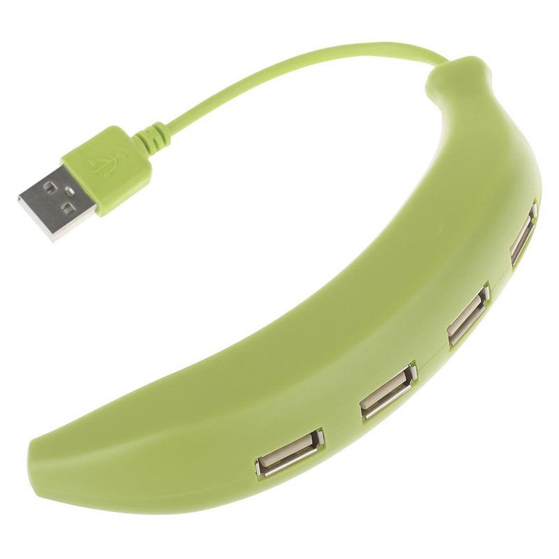 4-Port USB 2.0 Banana Hub Splitter Extender