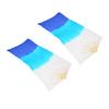 2Pcs 1.5m Artificial Silk Belly Dance Bamboo Fan Tricolor Square Dancing Fan Dance Props White Cyan Blue