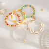 Colorful Ocean Style Hand Chain Jewelry Bohemia Bracelet Set Starfish Shell Bracelet  Summer