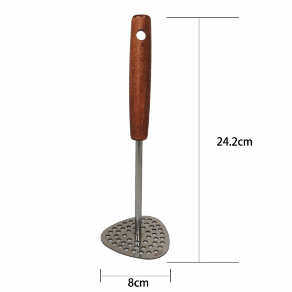 Wooden Handle Potatoes Masher Stainless Steel Avocado Masher Hand Tool Kitchen Tool  Kitchen