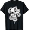 Men's T-Shirt Featuring Skull and Snake Design