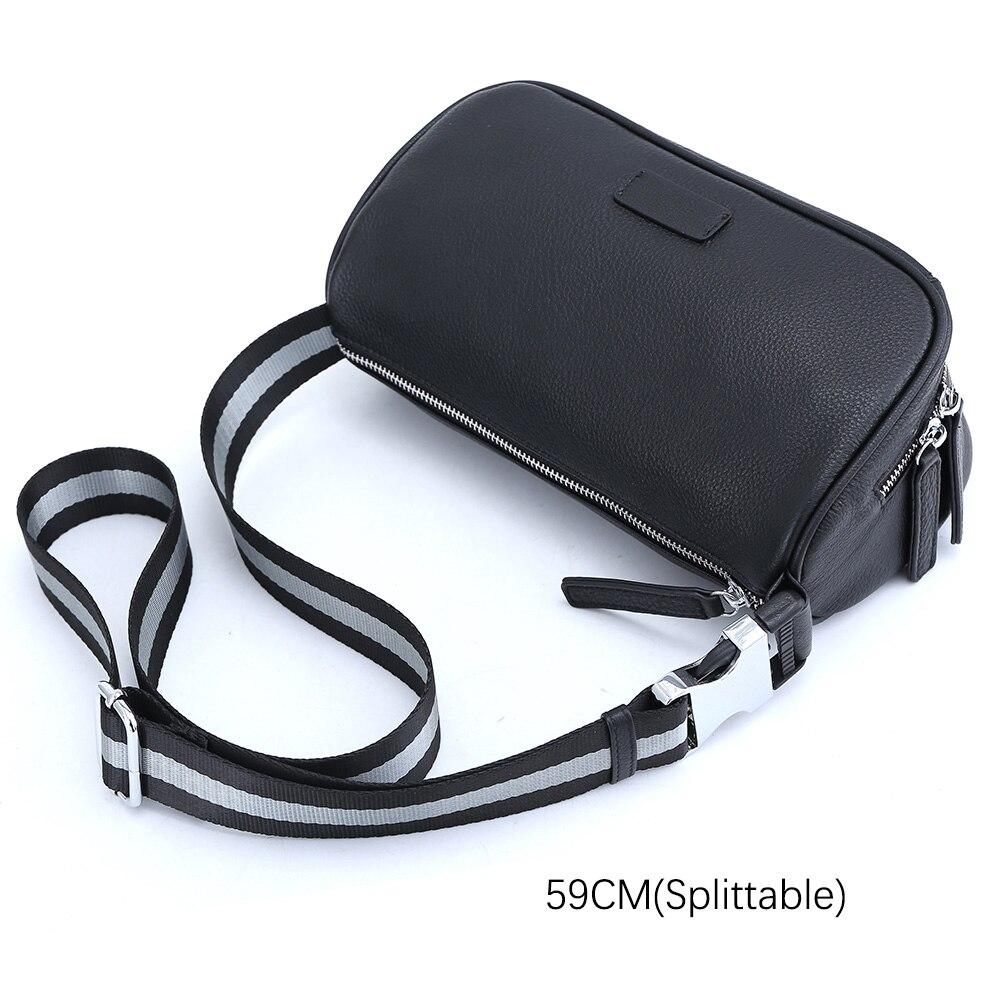 Zency Soft Genuine Leather Chest Bags Simple Casual Female Messenger Bag Multi-functional Large Capacity Women's Outdoor Bag