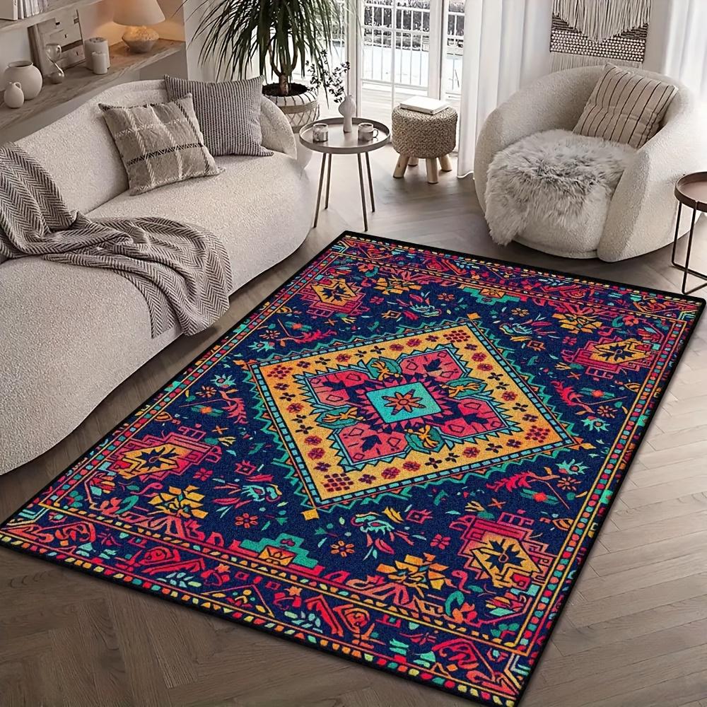 Bohemian Praní v pračce Koberec do obývacího pokoje Měkký Protiskluzový Etnický styl Koberec do ložnice Šatna Skládací Domácí dekorace