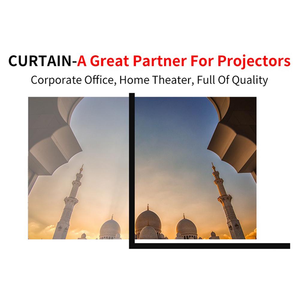 Simple Projector Curtain Home Theater Office 16:9 HD Display Projection Screen