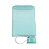 Flat Water Bottle Plastic Leak Proof Transparent Square Portable Paper Water Bottle 380ml Blue