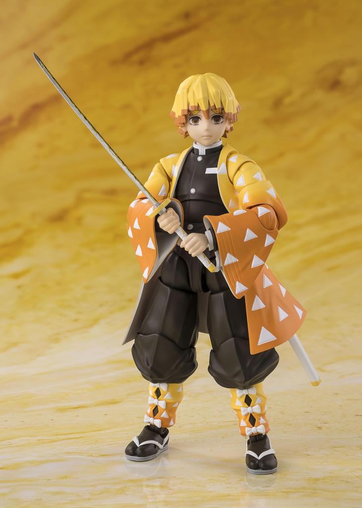 TAMASHII NATIONS S.H.Figuarts Demon Slayer: Kimetsu no Yaiba Zenitsu Agatsuma, approximately 140mm, PVC & ABS painted action figure