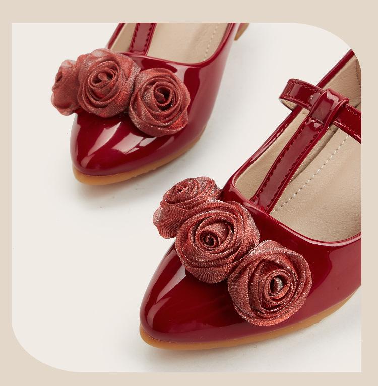Escarpins à Lacets Pointus pour Filles Hiver 2025 - Chaussures Élégantes en Cuir pour Petites Filles