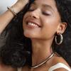 High Quality Fashion Stainless Steel Jewelry Sliver Round Hollow Tube Does Not Fade Hoop Earrings E201172