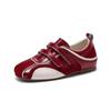 Retro contrasting color splicing Velcro women's new comfortable and lightweight ballet style