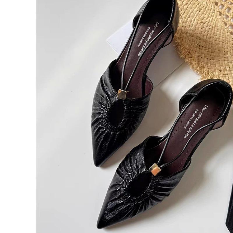 

Fashion Women Slip-on Flats Sandals Summer Soft Comfortable Casual Shoes Women Luxury Outdoor Elegant Anti-slip Sandals Zapatos De Mujer 35 чёрный