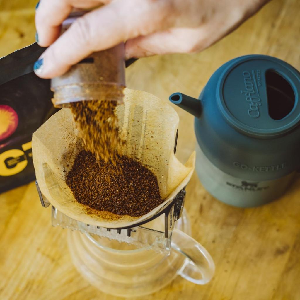 Cafflano Brewing Turn Any Mug into a Foldable Clip 50 Paper Portable for and Coffee Kit, Kettle, Dripper, Go-Kettle, Dripper, Filters, Portable,