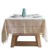 Tablecloth Large Plaid Dustproof Cotton And Linen Solid Color Home Hotel Restaurant Cloth Tablecloth Table Mat Can Be