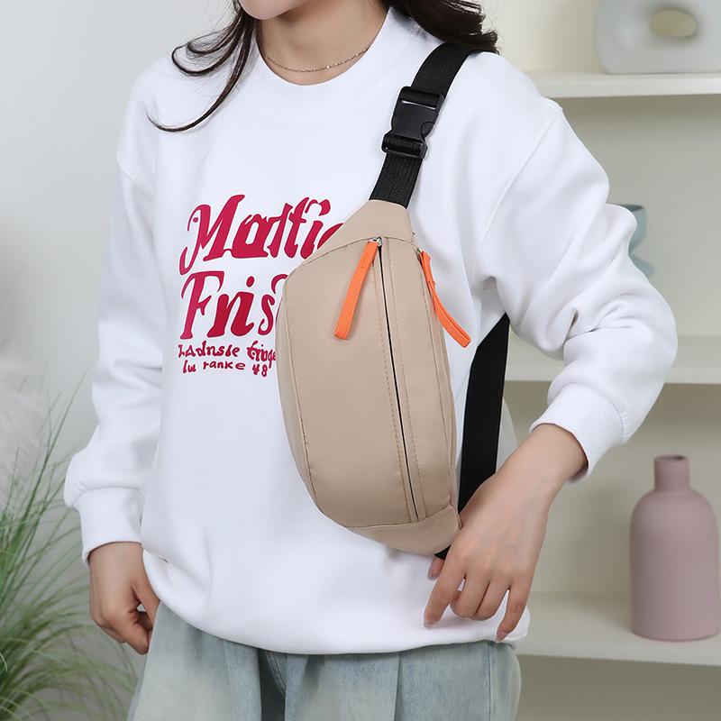 Women's Korean Style Fashion Crossbody Bag – Large Capacity, Trendy Single Shoulder Chest Bag for Outdoor Sports or Student Use.
