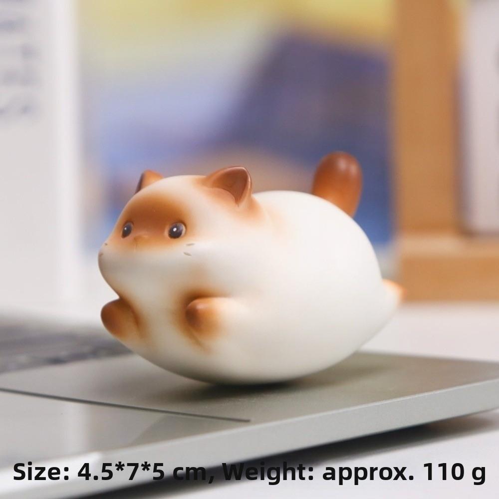 New Cartoon Fu Rui Cat Rocking Figurine Home Decor Creative Cat Doll Mini Siamese Cat Desktop Decoration