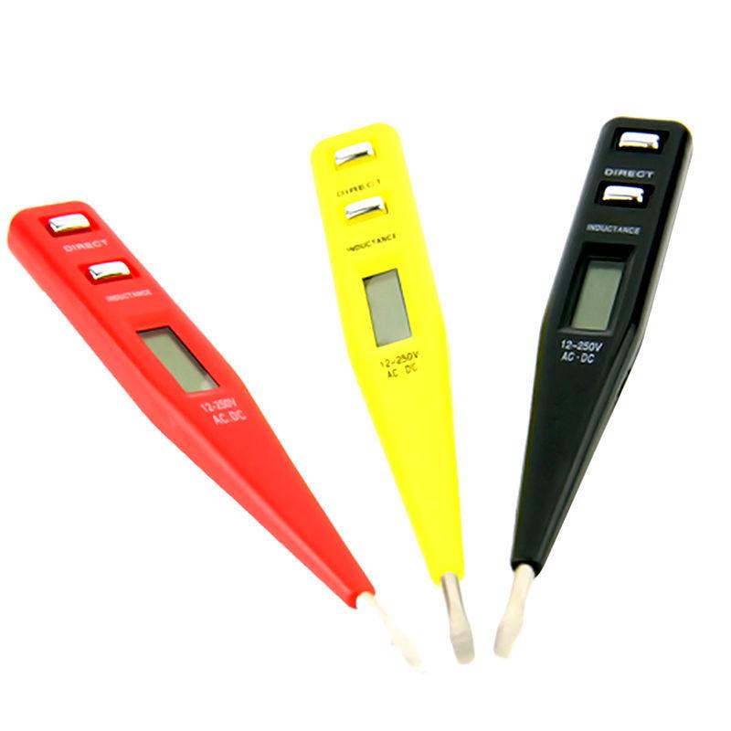 AC//DC 12-250V Voltage Tester Pencil LCD Digital Test Pen Home Volt Detector ou