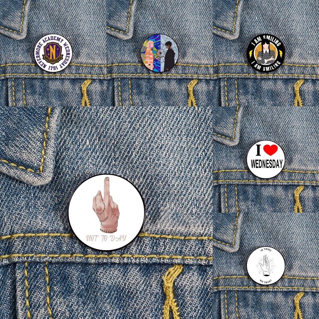 Wednesday Addams Brooch Thing Unique Badge For Dress Up