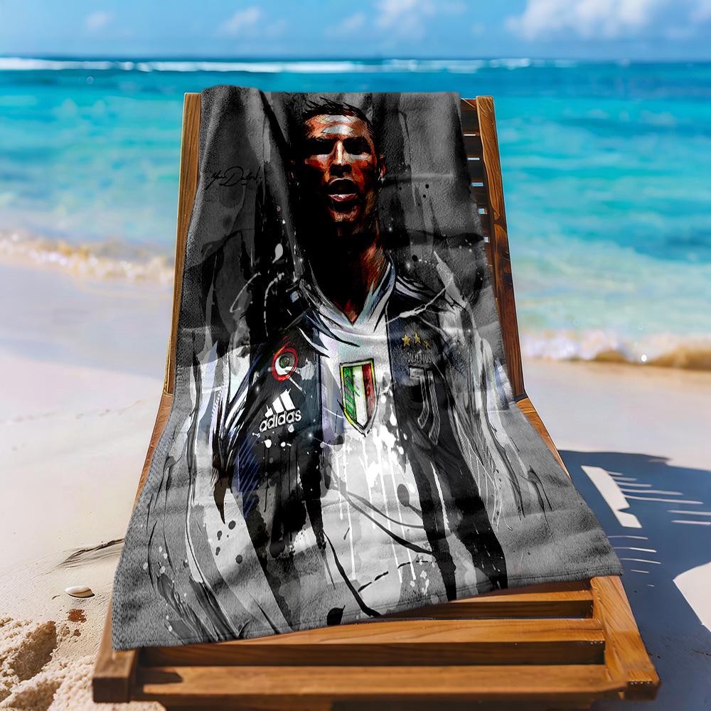 Cristiano Ronaldo Beach Towel Super Soft Absorbent Comfortable Lightweight