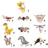 Fashionable Sophisticated Animals Lapel Pin with Dripping Oil Designs Contrast Accessory for Party Supplies Costumes