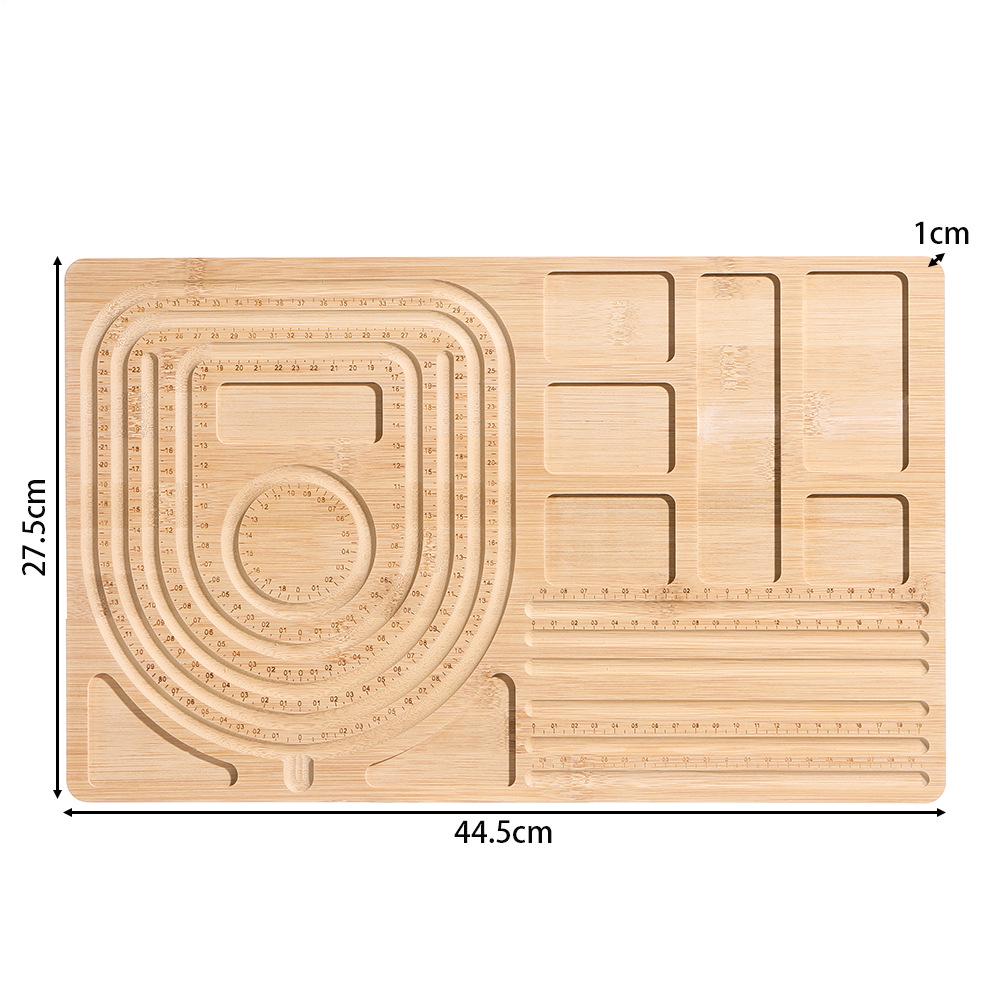 Solid Wood Necklace & Bracelet Display Tray - DIY Design, Beading, Handmade Template Holder