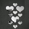 10pcs Love Hearts Mirror Wall Sticker Durable DIY Simple Wall Stickers Decal Removable Paster for Living Room Art Home Decor