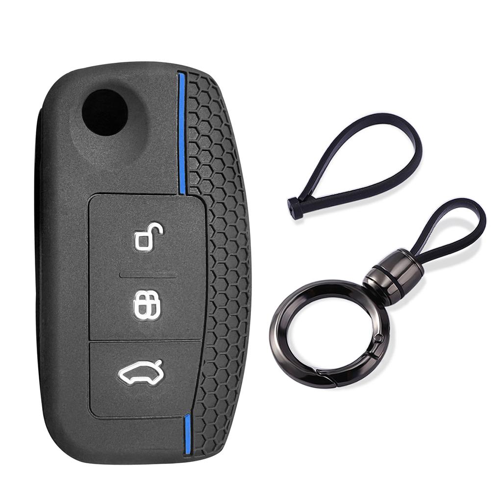 Silicone Car Key Case Cover Key Holder For Ford Focus Mk2 C Max S-Max Ecosport Fusion Fiesta Mk7 Cowgar Mondeo 2 Mustang Mach