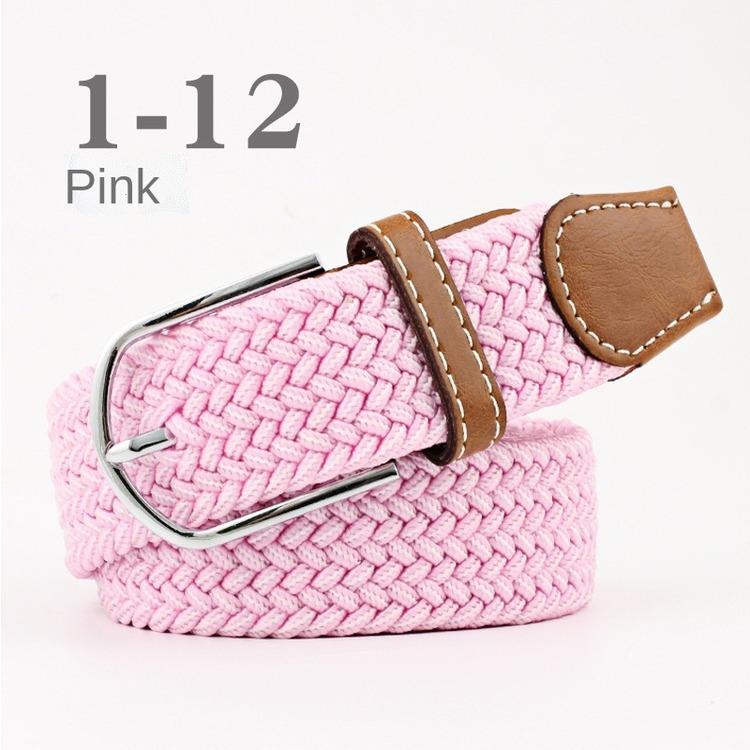 2026 New Fashion High Quality Explosive Women's Canvas Belt Men's Elastic Belt Casual Stretch Woven Pin Buckle Belt
