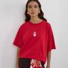Women's Round Neck Short Sleeve Graphic Tee Loose Fit Casual Top Matryoshka Doll Printed T Shirt