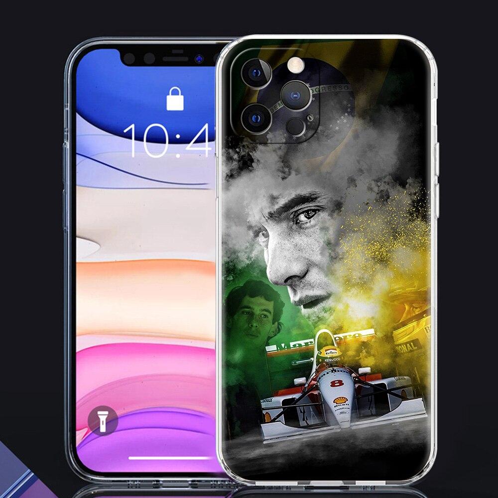 

Чохол для телефону Ayrton Senna F1 для iPhone 13 11 12 Pro Max X XR XS 7 8 Plus SE 2020 Luxury Clear Soft Silicone Cover Fundas Shell iPhone 12 Pro