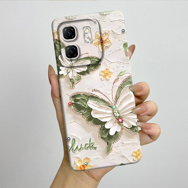 For Infinix Hot 50i Case Hot50i X6531 Soft Silicone TPU Painted Phone Coque Cartoon Printed Shockproof Protective Fundas Cover