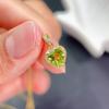  925 Sterling Silver Natural Peridot Classic Pendant Gold Chains for Women Party Gift /ODM