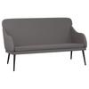 Grey Bench 110 x 76 x 80 cm Faux Leather