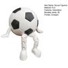 3D Printed Soccer Ball Buddy Figurine with Articulated Legs, Decorative Sports Collectible, Desktop Shelf Decor, White and Black Football Unique Gift