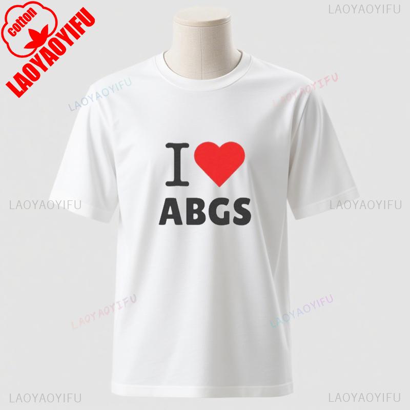 Funny Meme TShirt I Love Heart ABGs Funny Oddly Specific Joke Tee Trendy Gift Viral Prank Tiktok Twitter TShirt Cotton Tee Tops