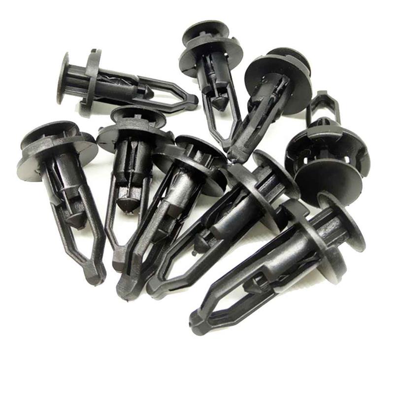 50Pcs/Set 8mm Rivet Retainer Plastic Car Fastener Clip Auto Bumper Fender Push Type Fixing Clips for Nissan Livina TIIDA Sylphy