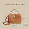 2025 New Leather Design Niche Messenger Women's Fashion Versatile Mailman Bag Medium Shoulder Bag Retro Small Square Bag