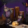 Resin Gothic Owl Candle Holder Cartoon Owl Candlestick Ornaments  Atmosphere Decoration