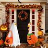 Festival Geese Outfit Weather Resistant Polyester Halloween Attire For Yard Decorations With Pumpkin Pattern