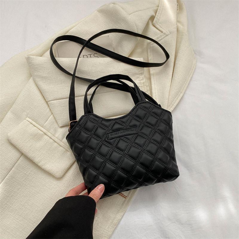 

Elegant Pu Leather Bucket Bag For Women 2023 Trendy Design Shoulder Handbag Casual Commuter Crossbody чёрный