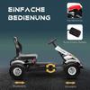 Go-Kart Pedal Car with Hand Brake, Adjustable Seat, Forward and Reverse Gear, up to 50kg for Children 5-12 Years, White