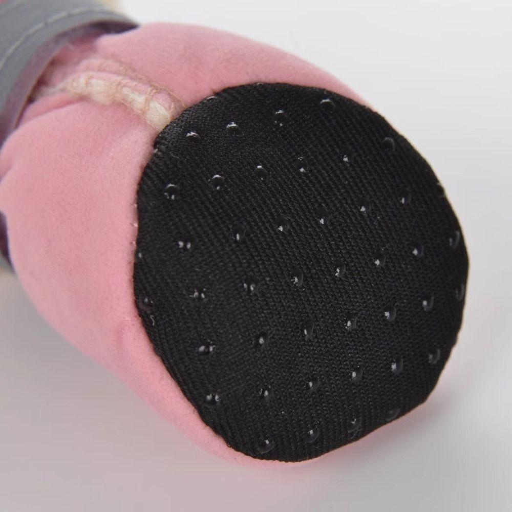 4 Paires de Chaussures Chauffantes Antidérapantes pour Chien d'Animal de Compagnie Épaisses Chaussures d'Hiver pour Animaux de Compagnie Imperméables Couvre-Pieds pour Animaux de Compagnie Chien