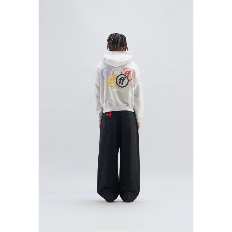 Unisex Trendiger Lockersitzender Amerikanischer Buchstaben Hoodie