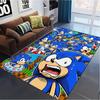 Blue Hedgehog Cartoon Carpet Rug for Living Room Bedroom Home Sofa Decoration,Kids Play Non-slip Floor Mat