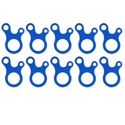 10Pcs 3?Hole Quick Knot Tent Cord Runner Fastener Wind Rope Buckle(Blue)