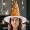 Non Woven Base Wired Wizard Cap Shapeable Ruched Pointy Hat Velvet Witch Hat  Festival Party Goers