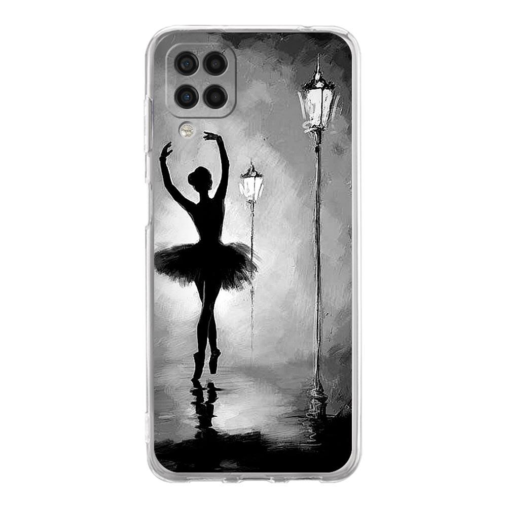 Simple Swan Dance Ballet Clear Phone Case For Samsung A51 A71 A21S A12 A11 A31 A41 A03S A22 A13 A33 A73 A53 A52 A32 5G A23 Cover