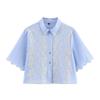 Jnleaog Autumn New Women's Clothing Fashion Style French Minority Design Embroider Short Shirt 3564074
