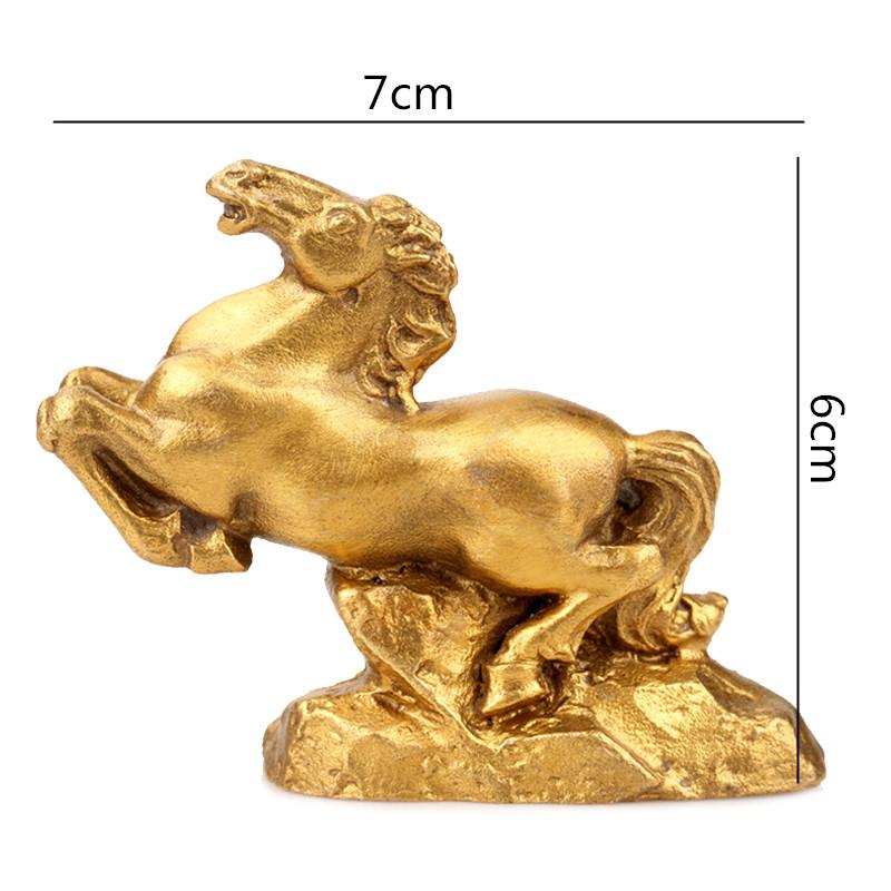 Kreative Retro Messing Tierkreiszeichen Simulation Tier Goldene Kleine Skulptur Handwerk Dekoration Chinesische Moderne Heimdekoration