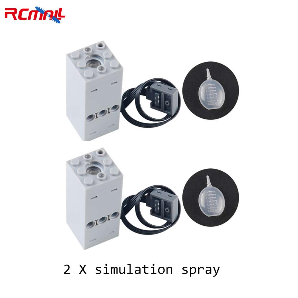 Klocki MOC Symulacja Rozpylacz Nebulizator Części Wydechowe Tor Kolejowy Silnik Odbiornik Kontrolera IR Seria Mould King Silnik